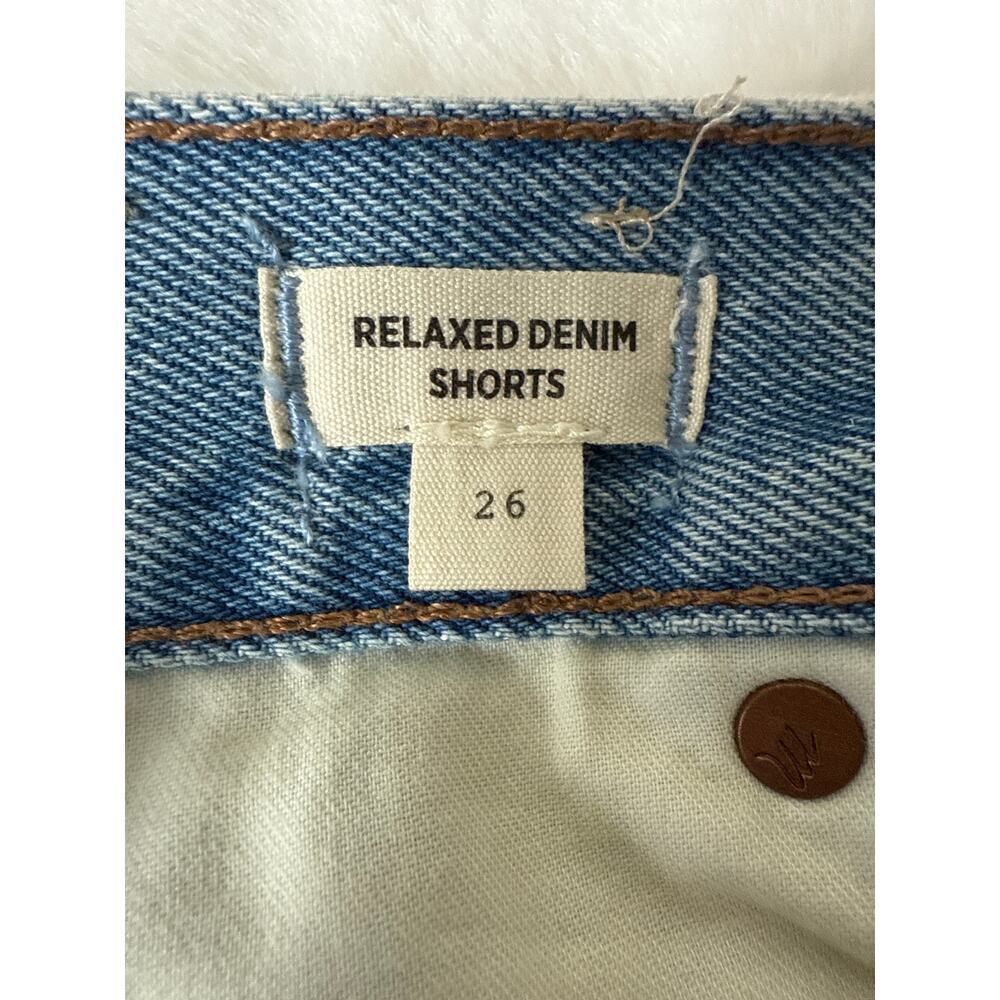 Madewell Women’s Relaxed Denim High Rise Cutoff Shorts Raw Edge Size 26 EUC - Picture 10 of 13